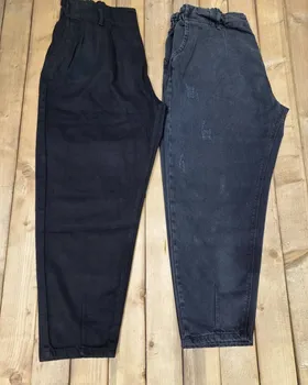 شلوار مام فیت سایز فوق بزرگ 50 تا 62 مشکی و زغالی