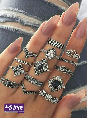 پک انگشتر نگین مشکی