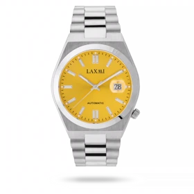 ساعت مچی مردانه لاکسمی بند استیل نقره ای کد Laxmi 8559
