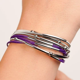 دستبند مگنتی رادیوم آهنربایی برند رادیوم رنگ بنفش