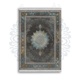 *جدید* فرشینه از جنس پارچه شانل مخمل ترک طرح فانتزی برند دفه کد 1109