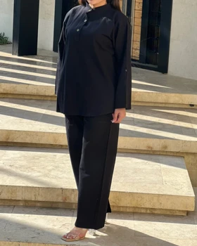 ست بلوز شلوار لینن عسل 2043