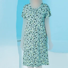 پیراهن آستین کوتاه یقه گرد چاپدار بلکس (نیکوتن پوش) کد 15426