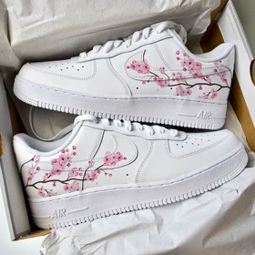 کفش اسپرت کاستوم کتانی ایرفورس air force طرح Cherry Blossom Print نایک nike کد 141634
