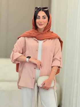 مانتو دو جیب آستین پاگن ساناز