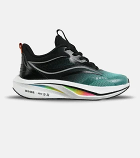 کفش کتانی مشکی سبز Saucony Ride Review v.2