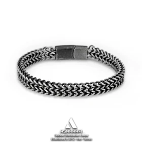 دستبند مردانه زنجیری کروم Steel Braided Bracelet K1