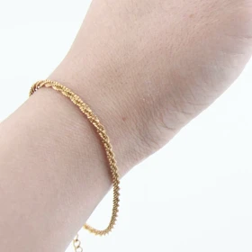 دستبند زنانه طلایی مدل خاویاری