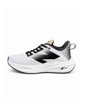 کفش کتانی رانینگ مردانه نیوبالانس زیره بست سفید مشکی New BALANCE
