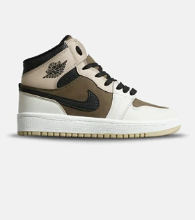 کفش کتانی ساقدار مردانه و زنانه کرم قهوه ای NIKE jordan 1 مدل 8142
