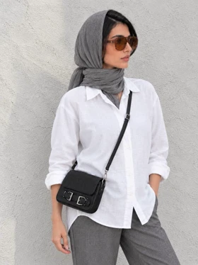 کیف رودوشی زنانه چرم طبیعی مدل AVA