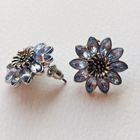 گوشواره و گل سر آبی