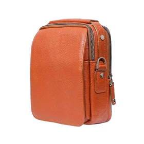 کیف دوشی چرم طبیعی L201 (عسلی)