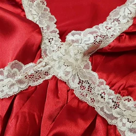 لباس خواب زنانه مدل ساتن رنگ قرمز 5246-F08