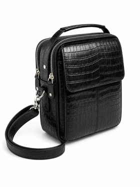 کیف رودوشی و دستی دوزیپ چرم طبیعی/croco23