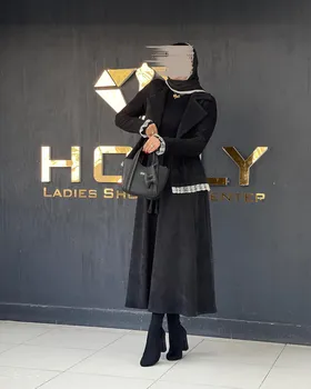 کت و دامن مخمل کبریتی