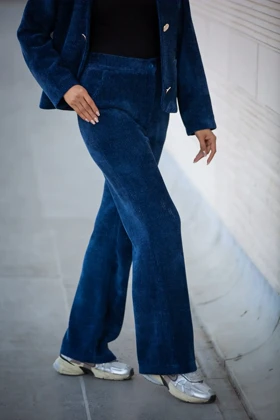 شلوار زنانه نیم بگ تایسیر (سرمه ای)