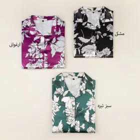 شومیز ساتن گل‌دار