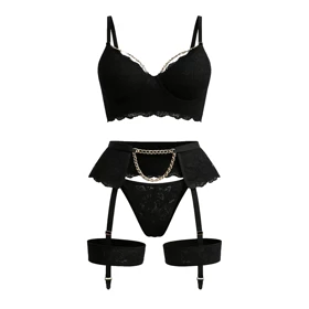 ست زنجیری فانتزی مشکی برند لاریسا کد 4918