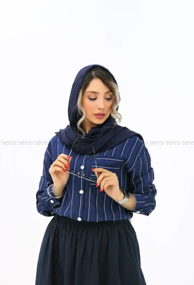 شومیز راه راه ابریشم