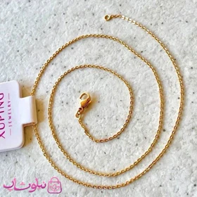 زنجیر زنانه ژوپینگ طلایی مدل دیپلمات 45 سانت کد 2391