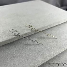 گوشواره زنانه کراس نگین‌دار 20417