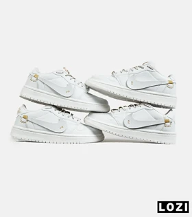 کفش کتانی مردانه و زنانه سفید NIKE jordan 1
