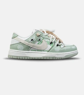 کفش کتانی مردانه و زنانه سفید سبز نایک NIKE SB Dunk مدل 9045