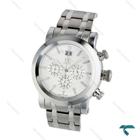 ساعت انزو EC-2168AEG مردانه کورنوگراف سیلور صفحه سفید Enzo-8121-G