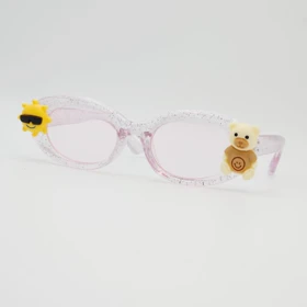 عینک آفتابی بچگانه طرح گربه خرسی با شیشه‌های ضد اشعه U