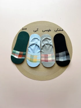 جوراب زنانه کالج نخی رنگی