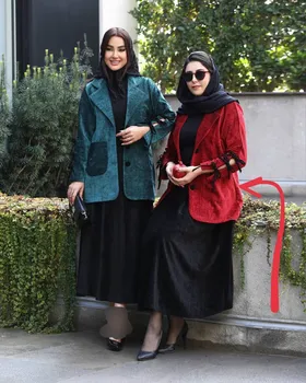 ست دوتیکه کت و دامن مدل پاپیون کد 2443
