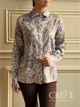 شومیز یقه مردانه طرحدار