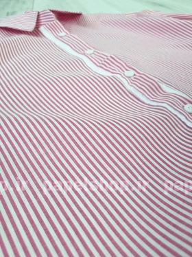 شومیز مانتویی راه راه سرآستین سفید