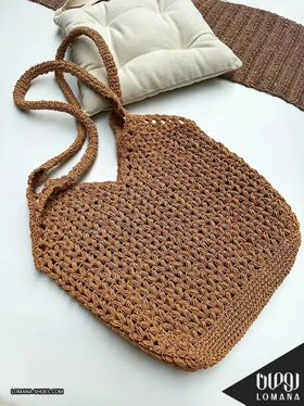 کیف وارداتی رافیا عسلی لومانا