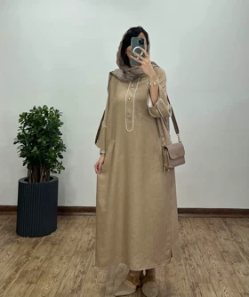 مانتو بلند مغزی دوزی ستاره