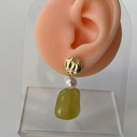 گوشواره رزینی مروارید آبنباتی