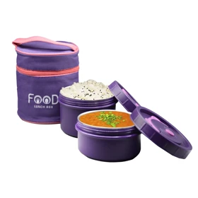 ظرف غذا لانچ باکس دو قلو مدل Panda Lunch ظرفیت 1 لیتر به همراه کیف