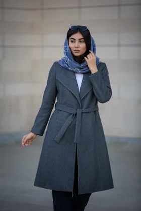 پالتو فوتر یقه آمریکایی ثامن (طوسی)