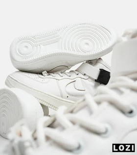 کفش کتانی ساق‌دار مردانه سفید NIKE AIRFORCE AF1