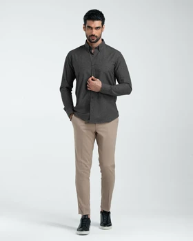 ام کی کالکشن پیراهن آستین بلند mk-23045-charcoal