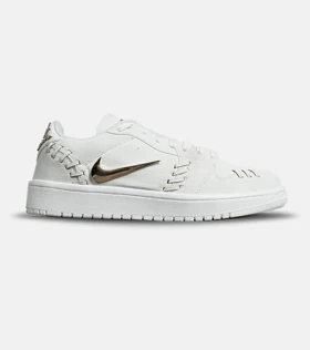 کفش کتانی مردانه و زنانه سفید NIKE jordan 1 low gold مدل 7014