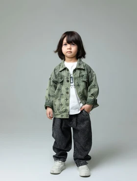 سه تیکه کت تیشرت و شلوار پسرانه رنگ سبز کد 3846