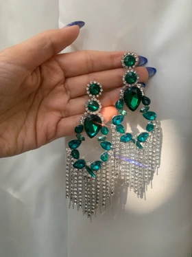 گوشواره جواهری ریش ریش