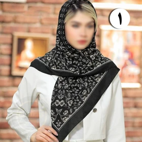 روسری نخ‌حریر طرح‌دار