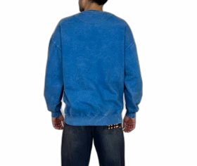 دورس سنگ شور مردانه آبی قواره باکسی با گلدوزی برجسته