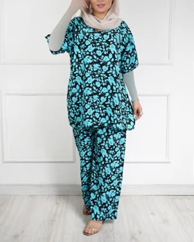 بلوز شلوار نخی مریم گلی 2050