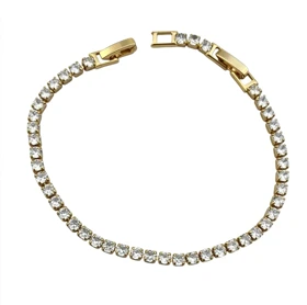 دستبند زنانه ژوپینگ مدل الیسا طرح تنیسی با نگینهای درخشان