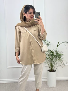 مانتو کتان صحرا