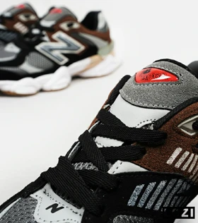 کفش کتانی مردانه و زنانه مشکی طوسی قهوه ای NEW BALANCE 9060
